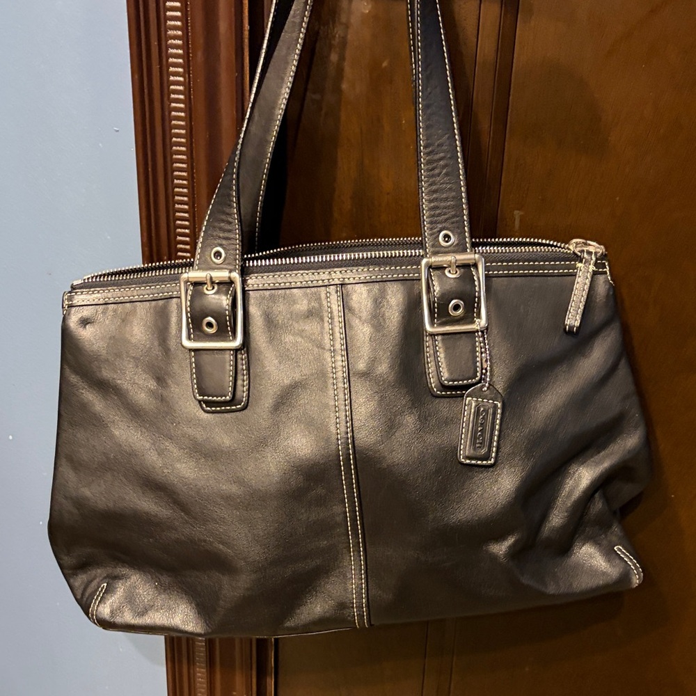 Coach Leather Tote Bag